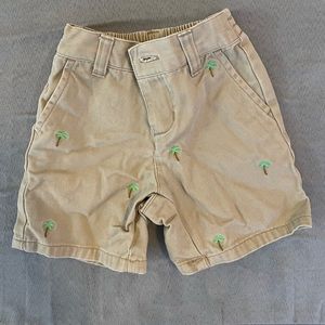 Janie & Jack Outlet Chino Shorts palm trees. Size 6-12 months